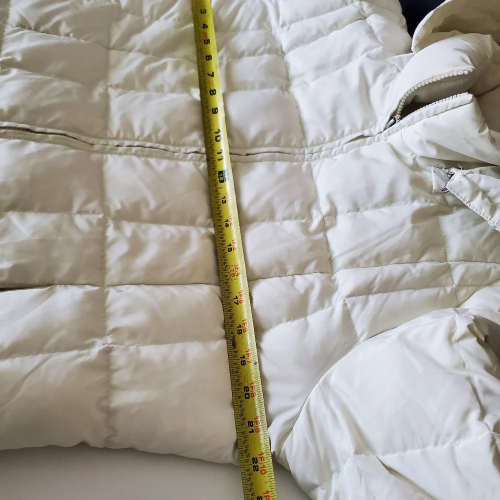 Kenneth cole Puffer Coat women XL Down white cream - Picture 7 of 8